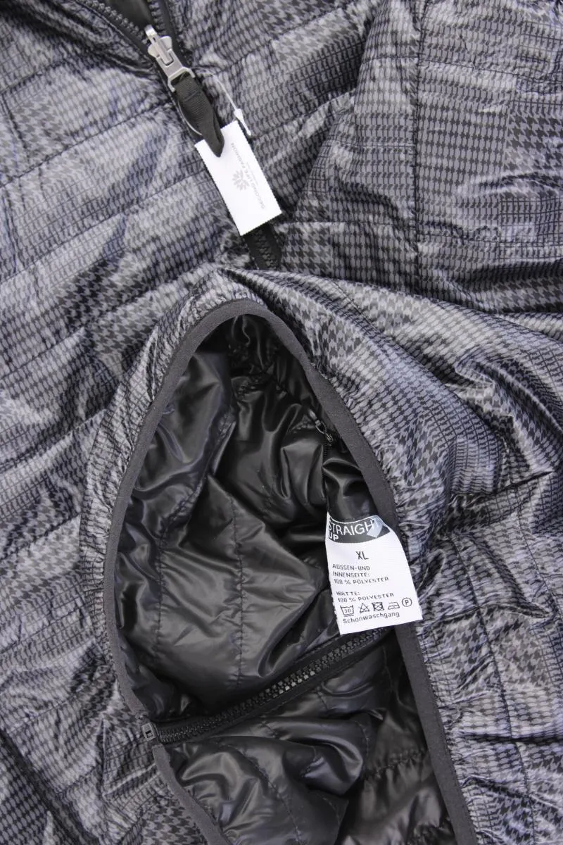 Straight Up Wendeweste Gr. XL hahnentritt grau aus Polyester