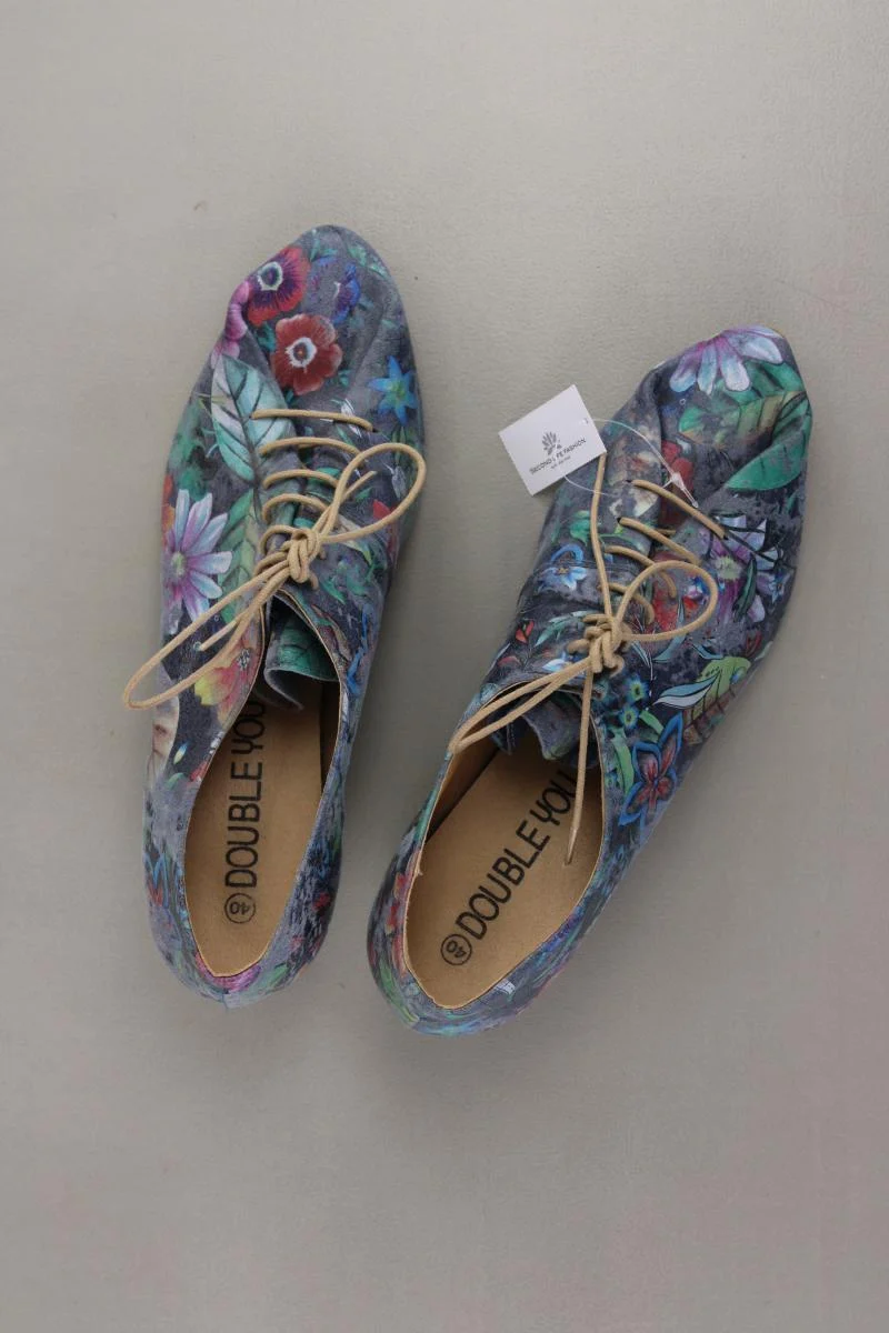 DOUBLE YOU Pumps Gr. 40 mit Blumenmuster Neupreis: 84,95€! mehrfarbig aus Leder