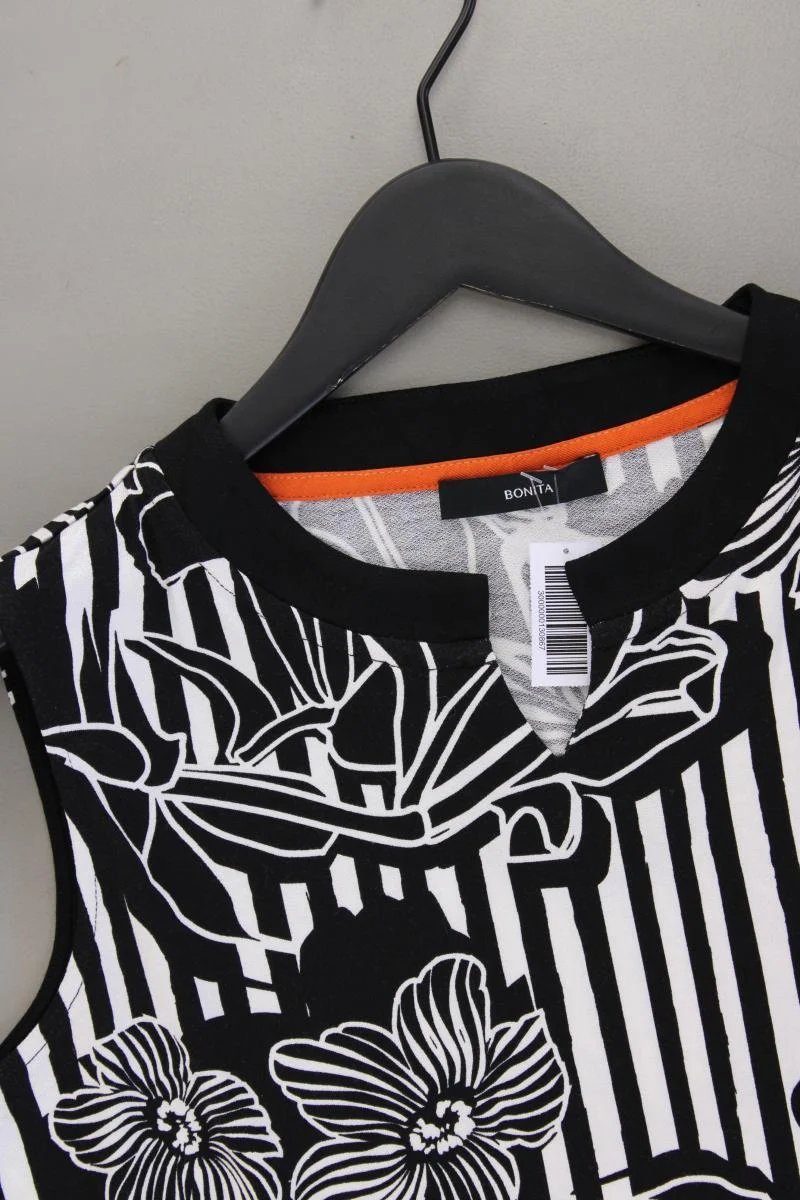Bonita Classic Top Gr. M mit Blumenmuster schwarz aus Viskose