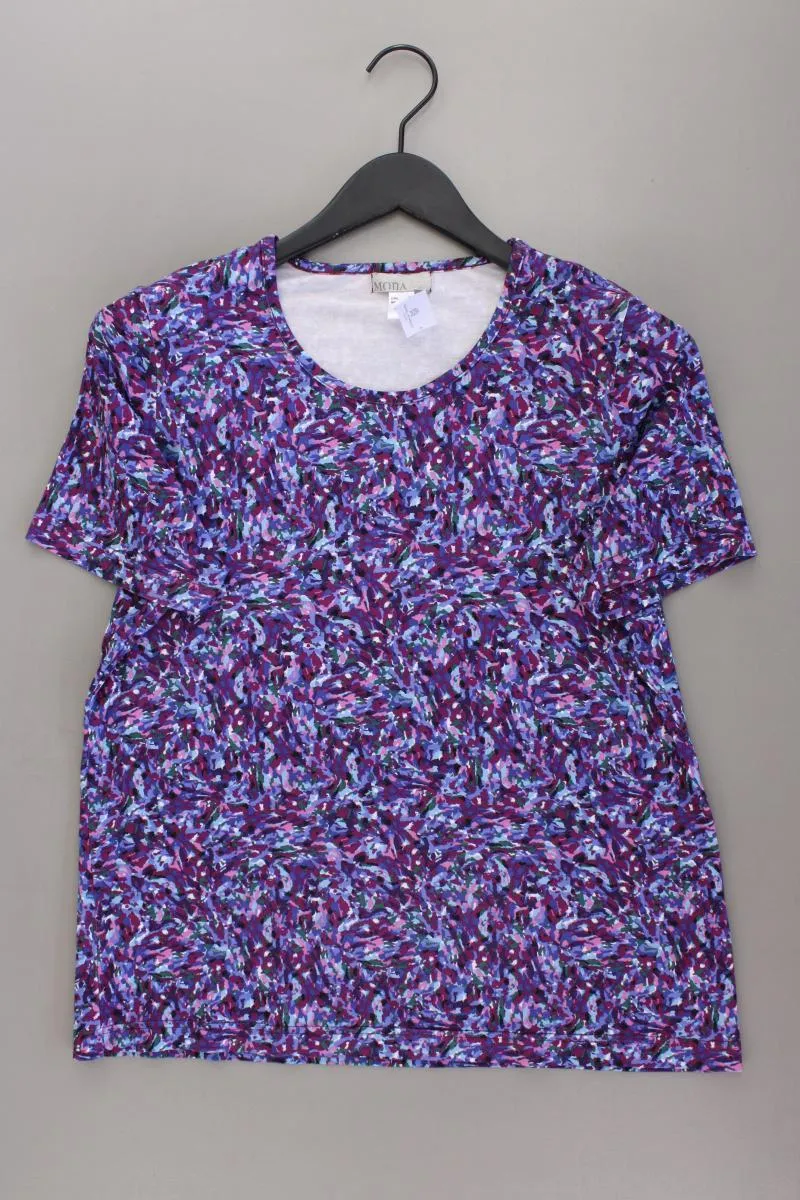 Mona Printshirt Gr. 42 Kurzarm lila aus Viskose