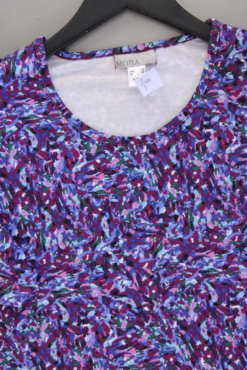 Mona Printshirt Gr. 42 Kurzarm lila aus Viskose