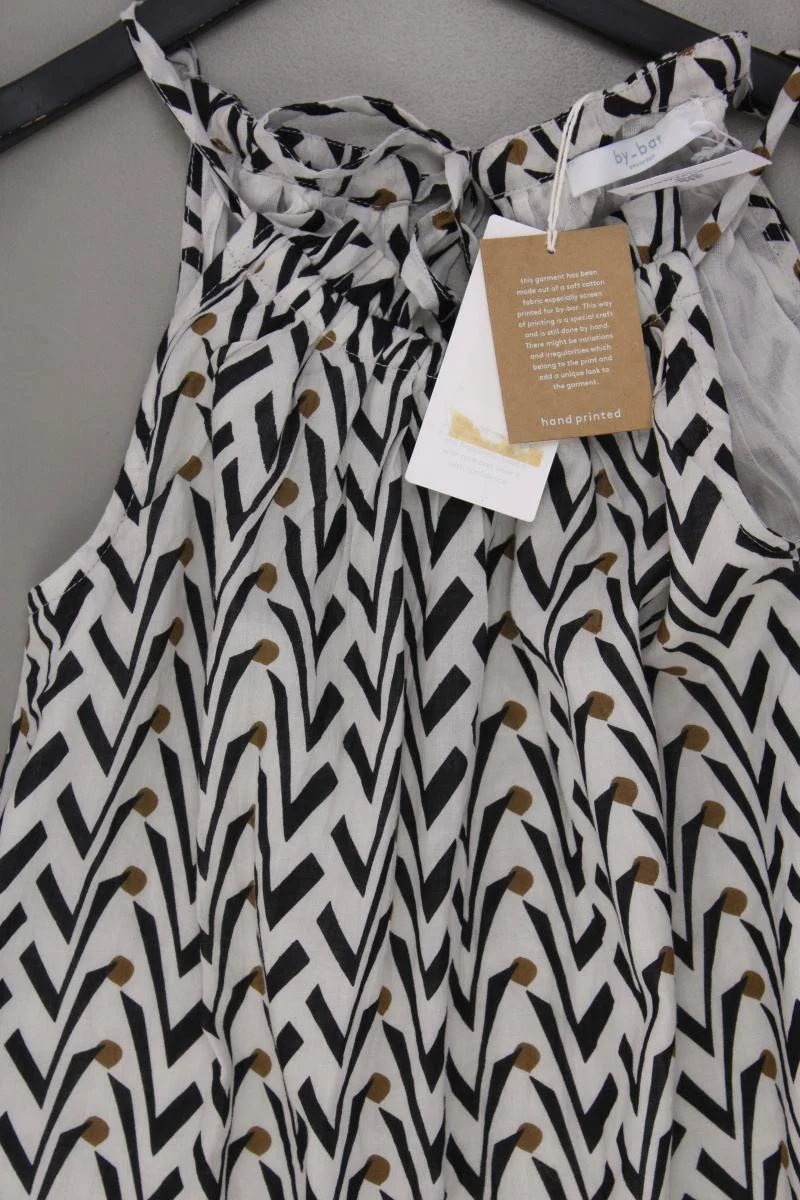 By Bar Amsterdam Vera Coconut Dress Maxikleid Gr. S geometrisches Muster Träger