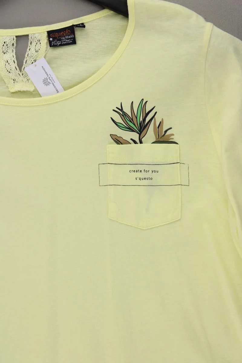 s'questo T-Shirt Gr. 44 Kurzarm gelb