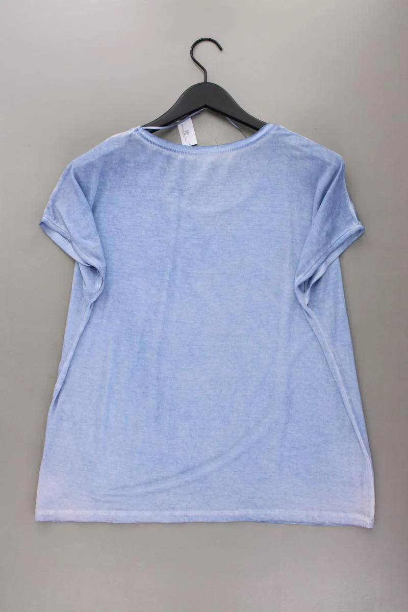 Sure T-Shirt Gr. XXL Kurzarm mit Pailletten blau aus Viskose