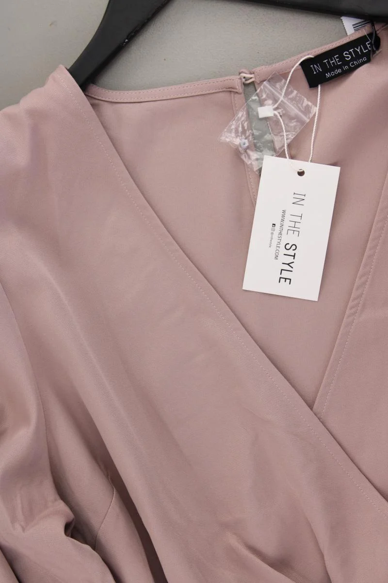 In the Style Kleid Gr. 48 neu mit Etikett mit Gürtel Langarm rosa aus Polyester