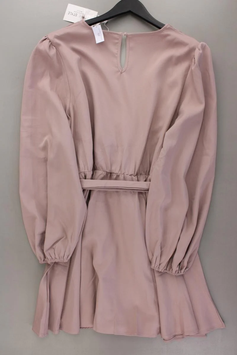 In the Style Kleid Gr. 48 neu mit Etikett mit Gürtel Langarm rosa aus Polyester