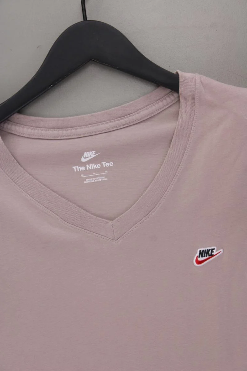 Nike Shirt mit V-Ausschnitt Gr. M Kurzarm rosa