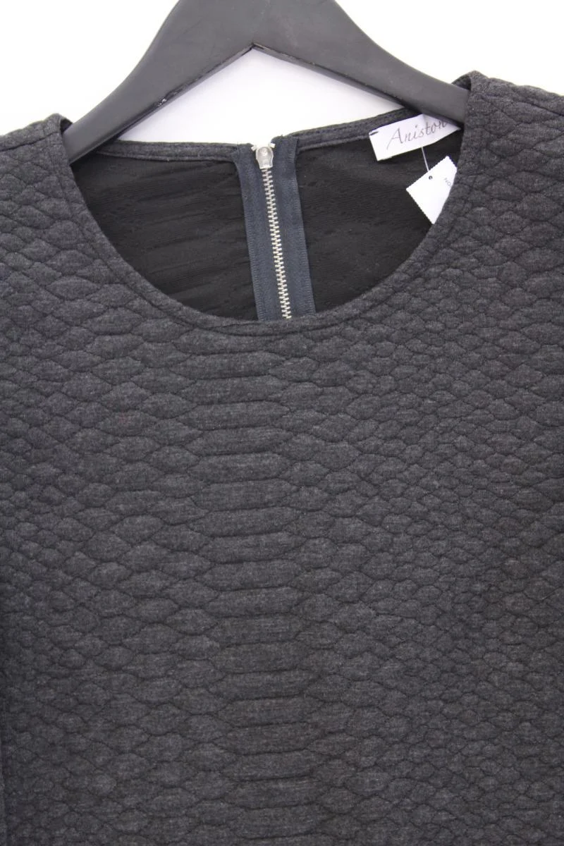Aniston Etuikleid Gr. 38 neuwertig 3/4 Ärmel grau aus Polyester