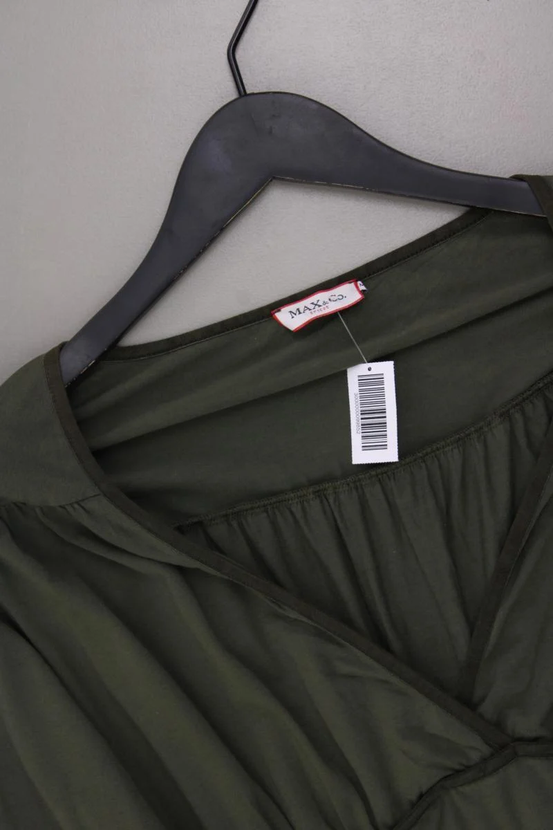 MaxCo. Jerseykleid Gr. M Langarm olivgrün aus Viskose