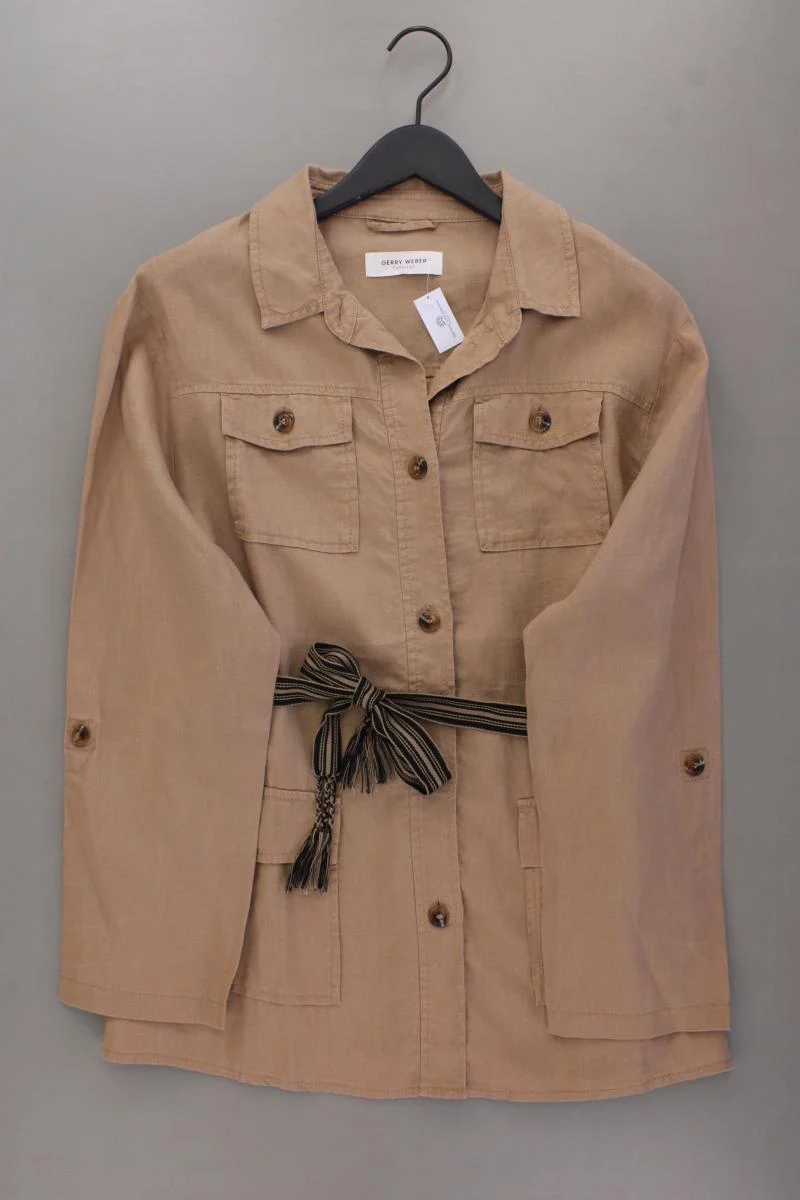 Gerry Weber Leinenjacke Gr. 44 braun