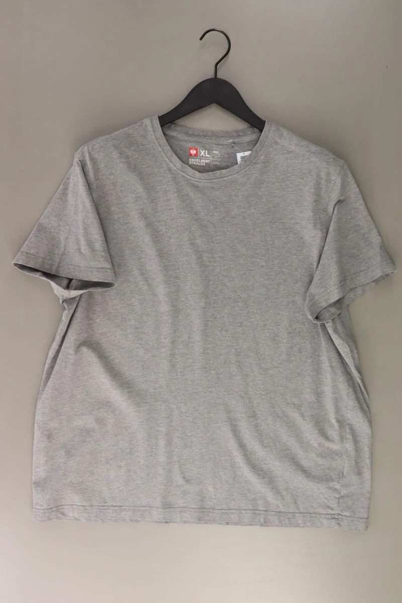 Engelbert + Strauss T-Shirt für Herren Gr. XL Kurzarm grau aus Baumwolle