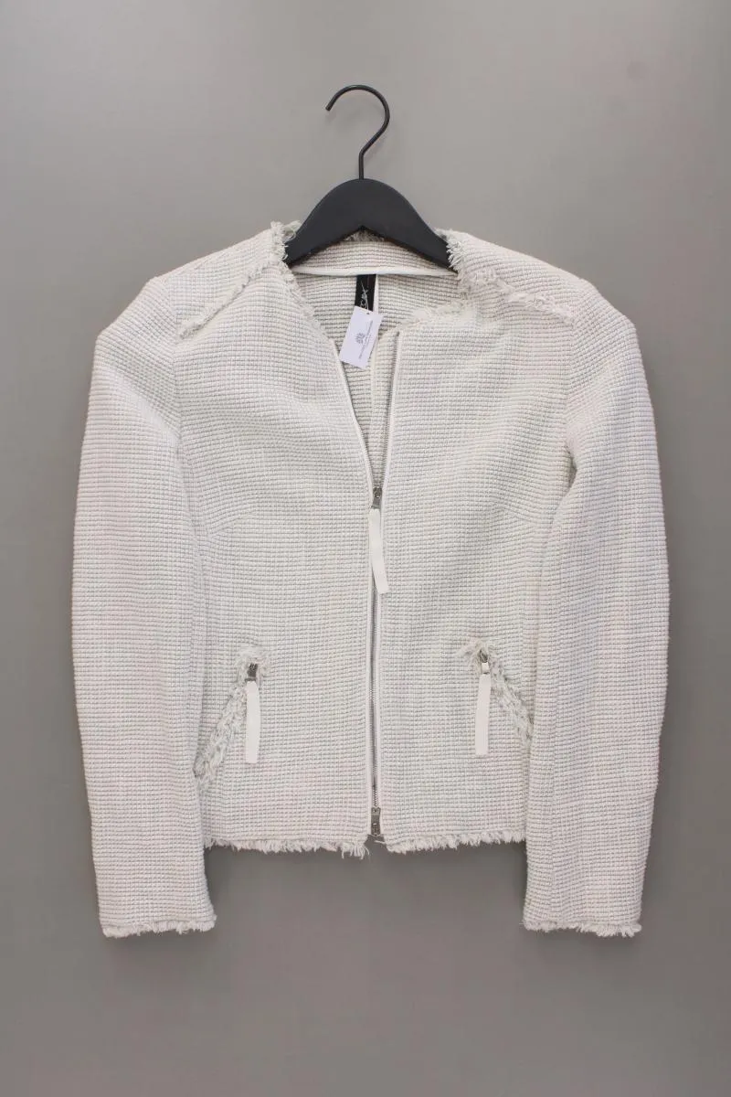 Marc Cain Bouclé Jacke Gr. 34 creme aus Baumwolle