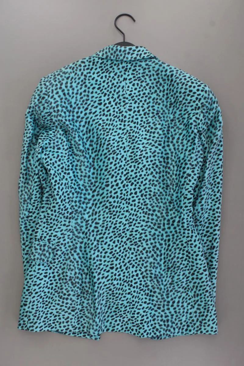 Versace Jeans Longblazer Gr. IT 44 (M) mit Tierdruck Vintage türkis aus Viskose