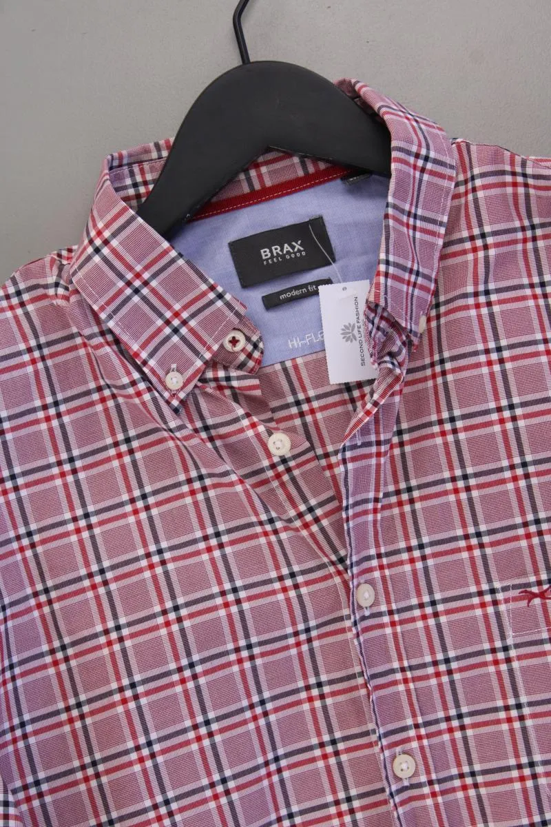 Brax Karohemd für Herren Gr. Hemdgröße 39/40 kariert Langarm rosa aus Baumwolle
