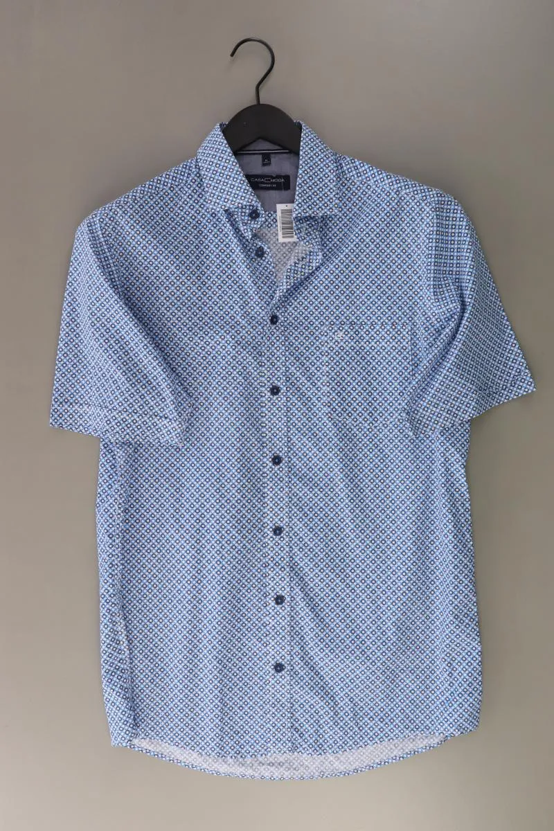 Casa Moda Kurzarmhemd für Herren Gr. Hemdgröße 39/40 blau aus Baumwolle
