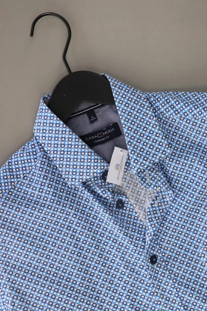 Casa Moda Kurzarmhemd für Herren Gr. Hemdgröße 39/40 blau aus Baumwolle