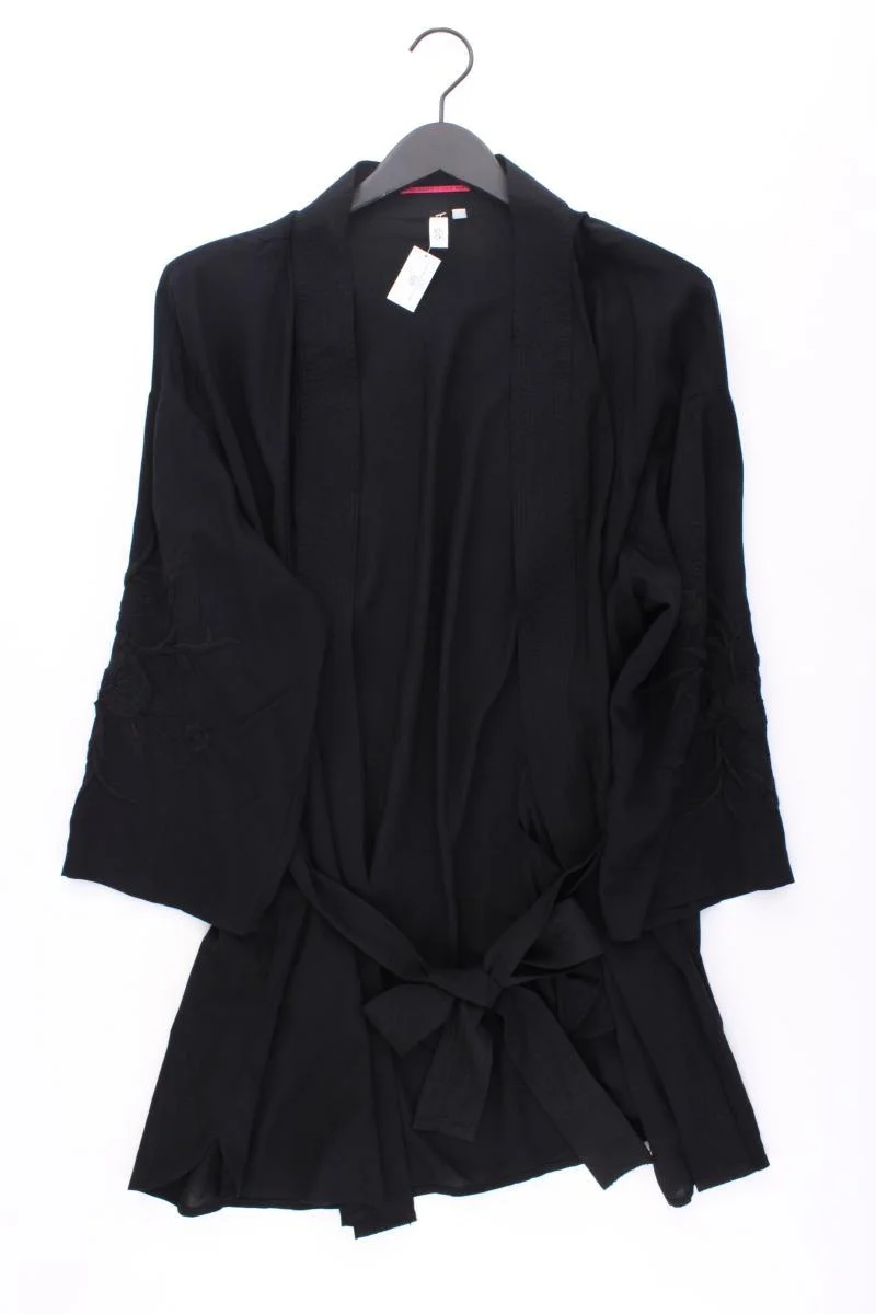 QS by s.Oliver Kimono Jäckchen Gr. 40 neuwertig mit Gürtel 3/4 Ärmel schwarz