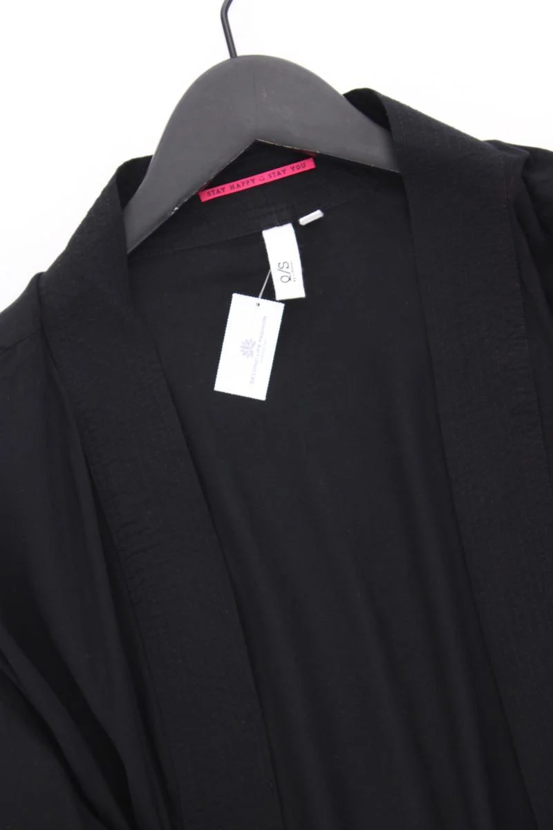 QS by s.Oliver Kimono Jäckchen Gr. 40 neuwertig mit Gürtel 3/4 Ärmel schwarz