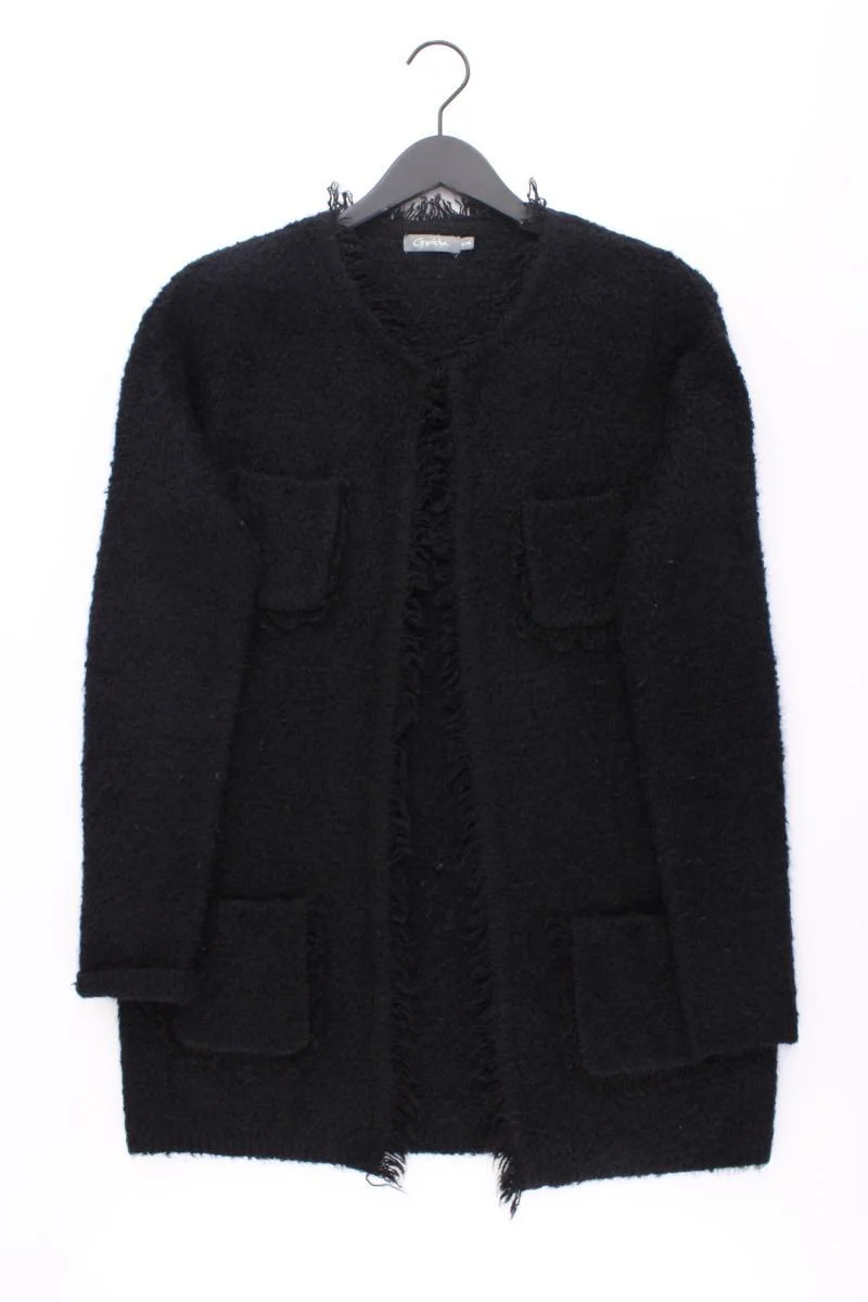 Geisha Strickjacke Gr. 36 Langarm schwarz aus Nylon
