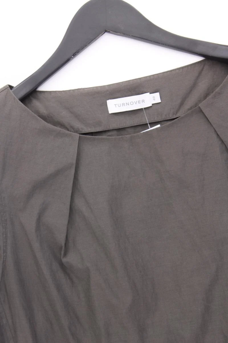 Turnover Kleid mit Seide Gr. 40 Kurzarm schwarz