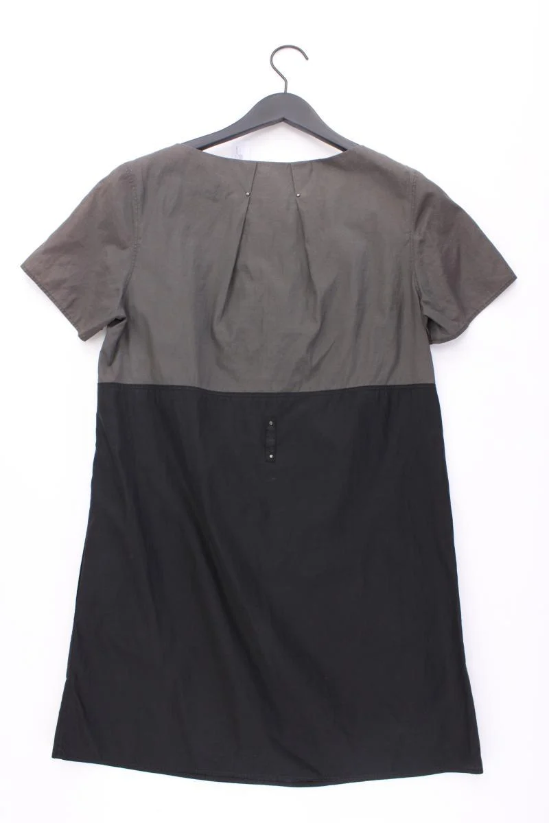 Turnover Kleid mit Seide Gr. 40 Kurzarm schwarz
