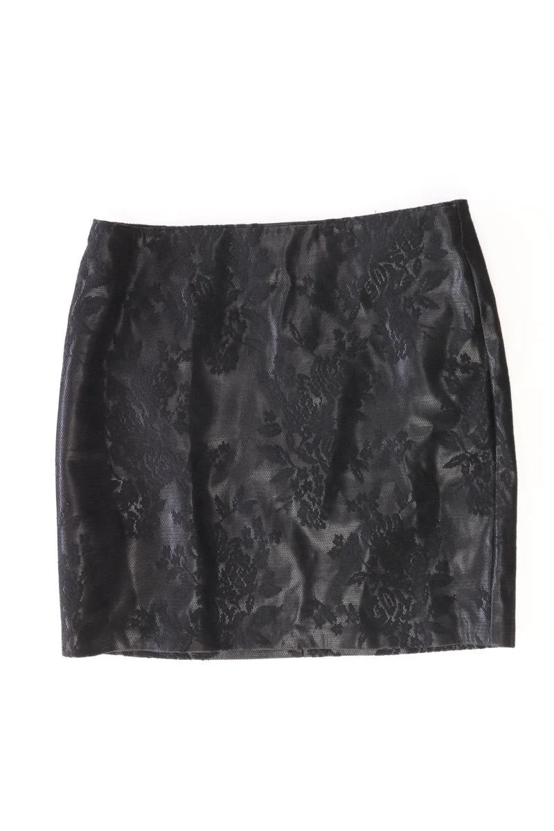 Amisu Rock Gr. 36 mit Blumenmuster schwarz aus Polyester