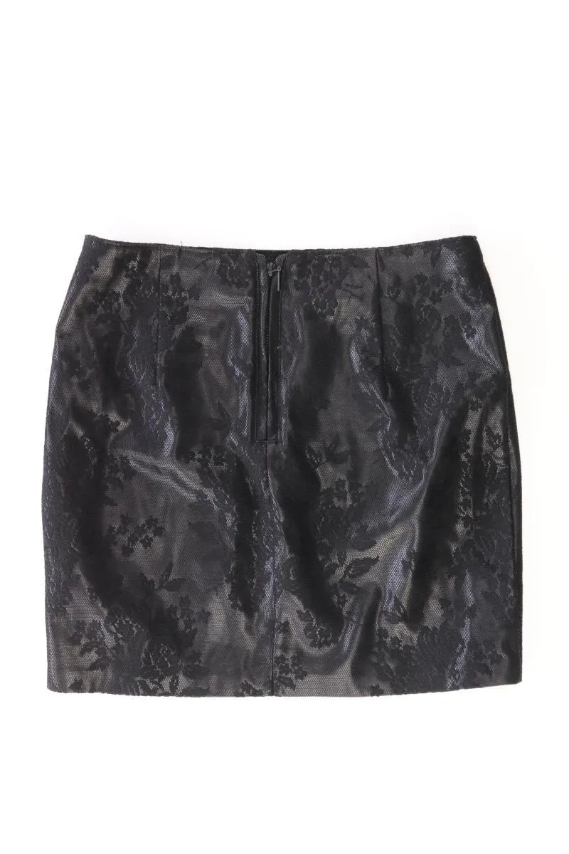 Amisu Rock Gr. 36 mit Blumenmuster schwarz aus Polyester