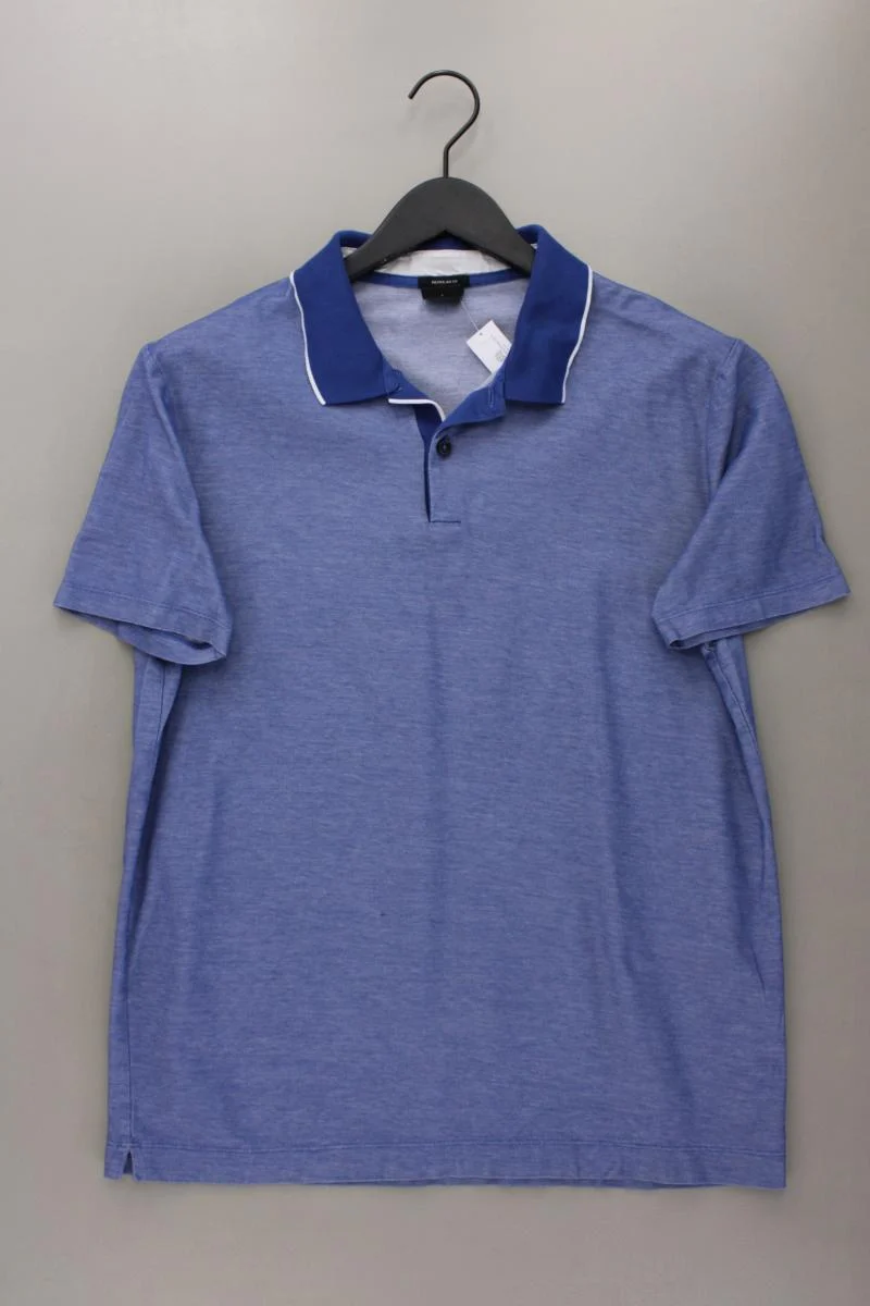 BOSS by Hugo Boss Poloshirt für Herren Gr. L Kurzarm blau aus Baumwolle