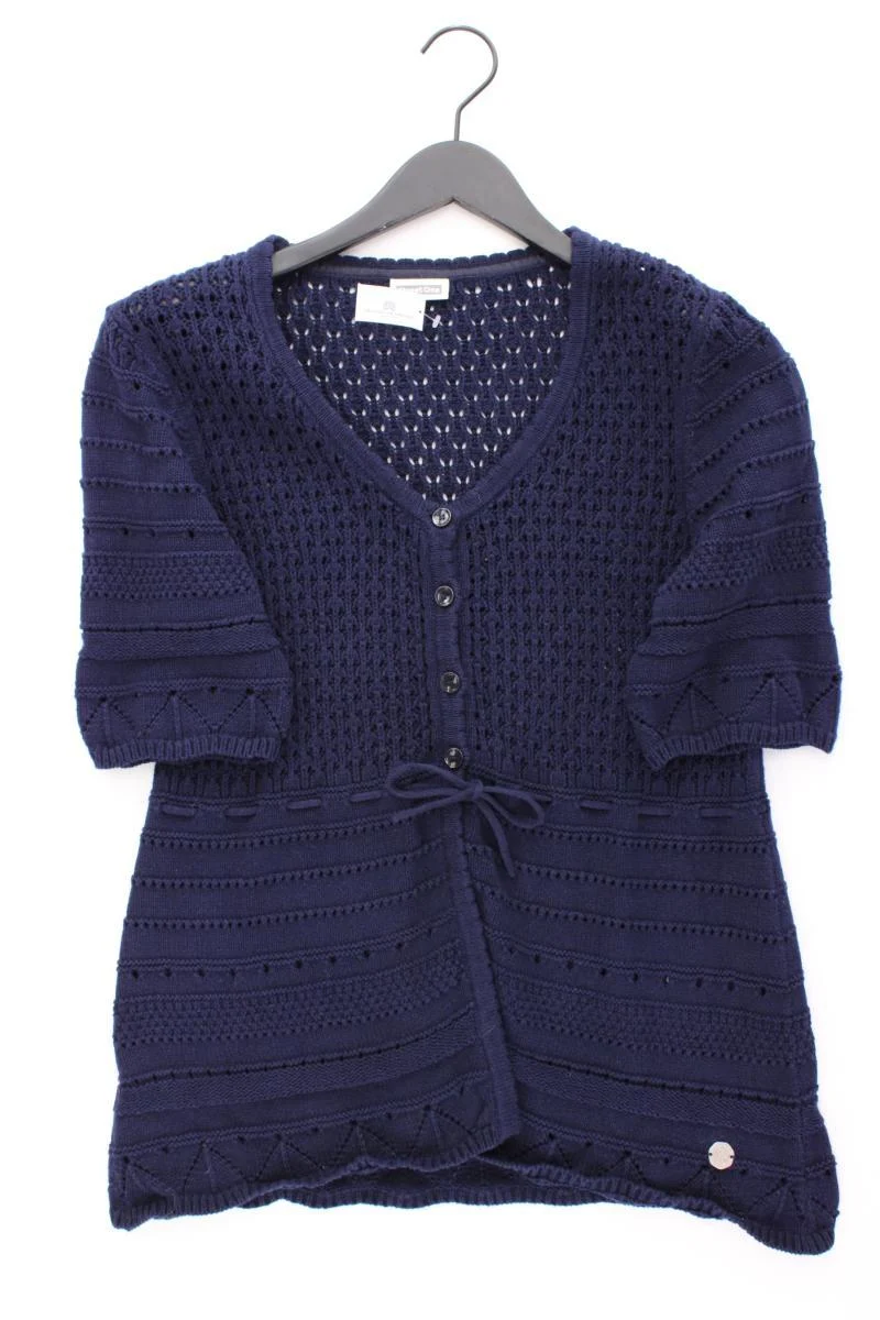 Street One Strickshirt Gr. 42 Kurzarm blau