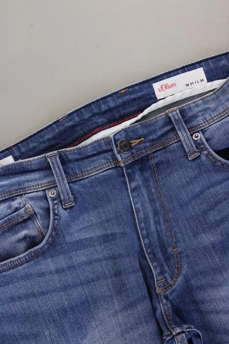 s.Oliver Straight Jeans für Herren Gr. W31/L34 blau aus Baumwolle