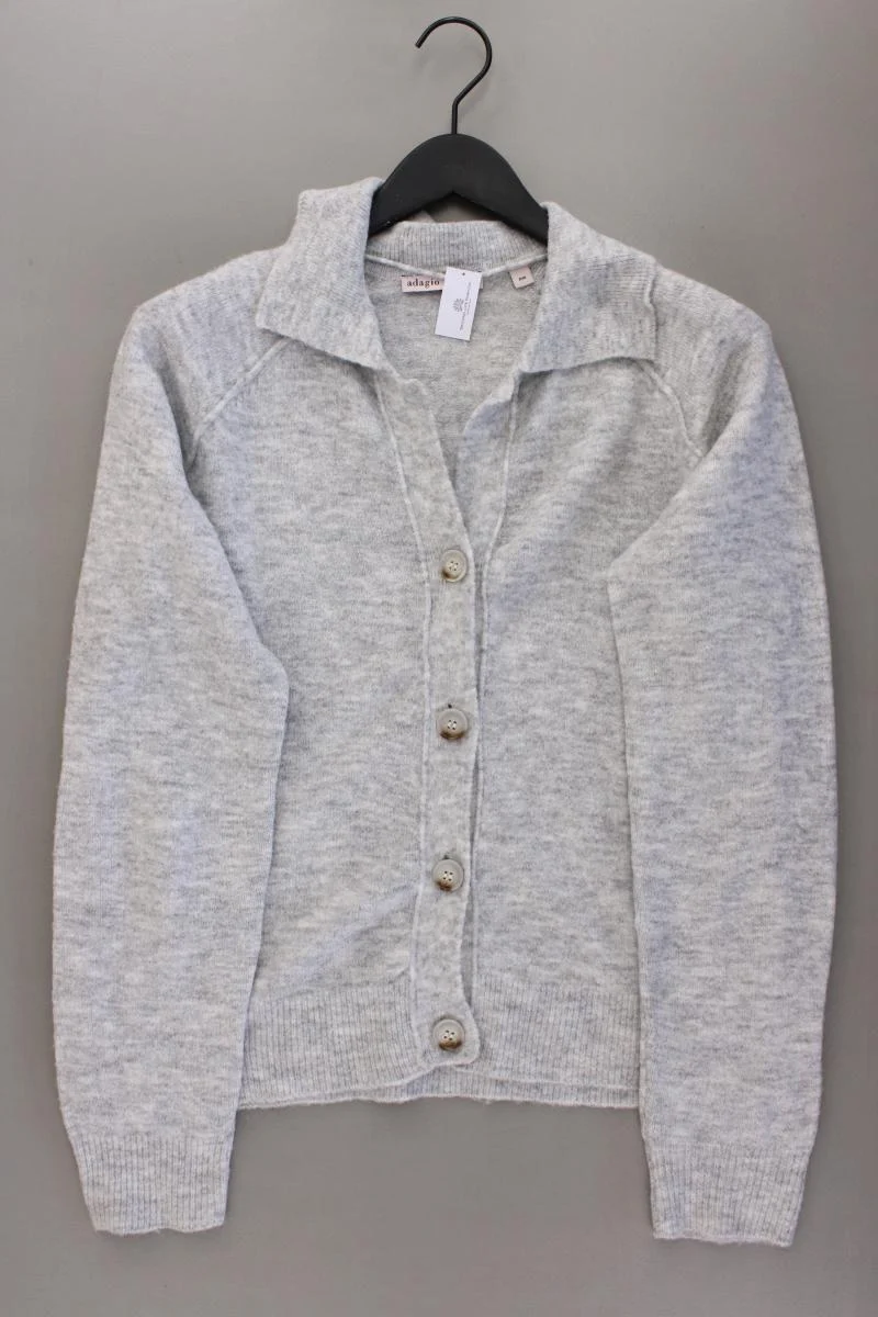 Adagio Strickjacke Gr. 44 Langarm grau aus Polyacryl