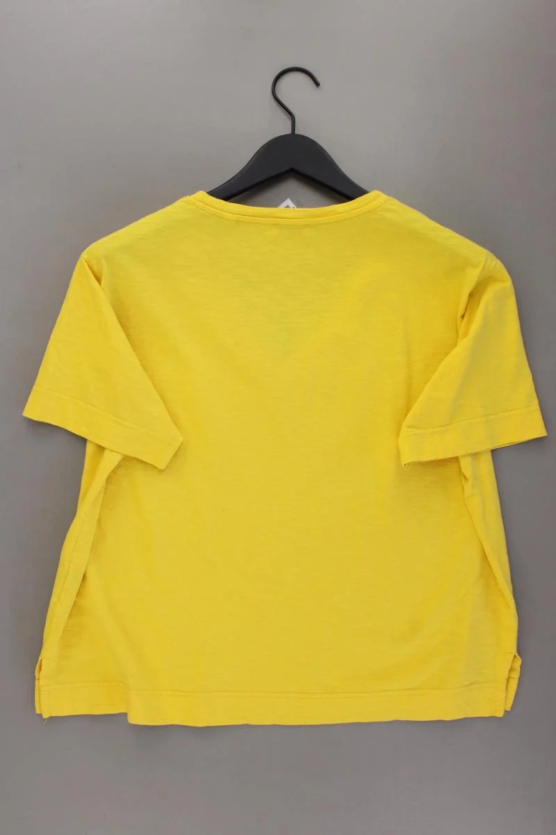 Esprit Shirt mit V-Ausschnitt Gr. XXL Kurzarm gelb aus Baumwolle