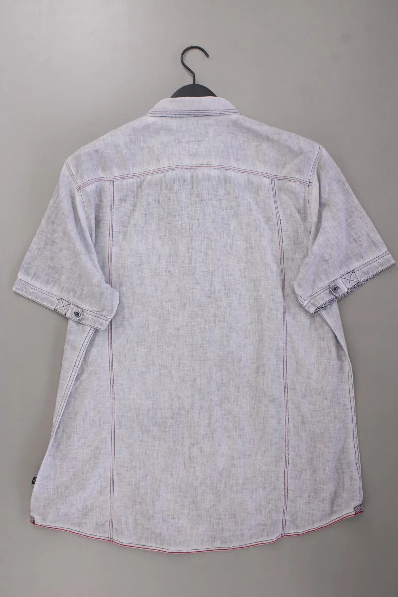 Engbers Leinenhemd für Herren Gr. XL Kurzarm grau