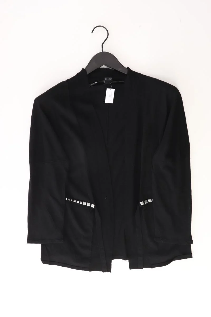 s.Oliver Selection Strickjacke Gr. 44 3/4 Ärmel schwarz aus Viskose