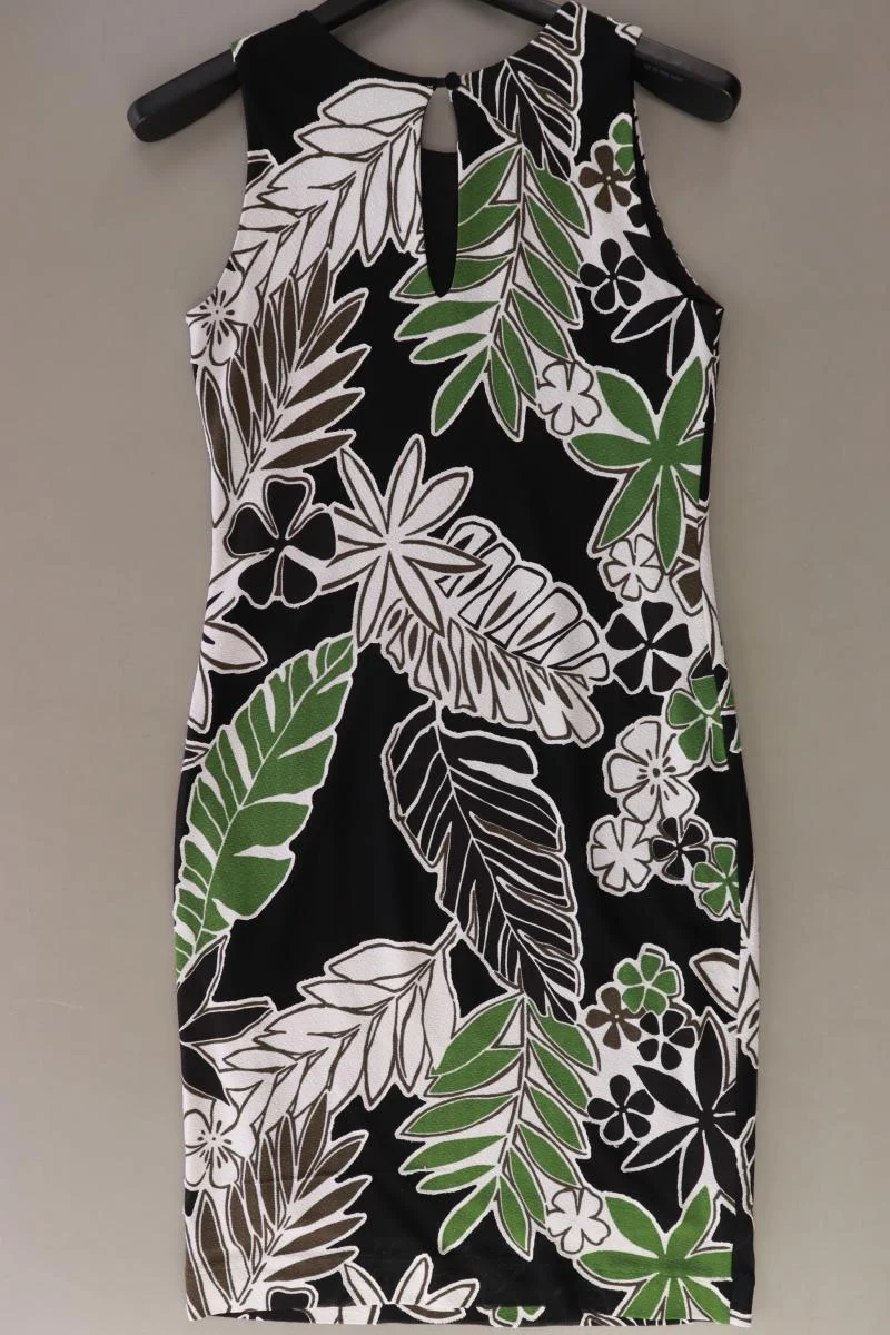 Ana Alcazar Midikleid Gr. 36 mit Blumenmuster Ärmellos schwarz aus Polyester