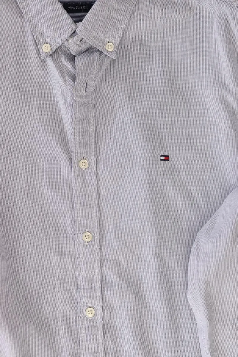 Tommy Hilfiger Langarmhemd für Herren Gr. L blau aus Baumwolle