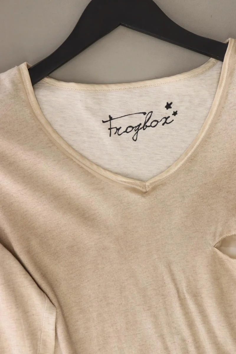 FROGBOX Longsleeve-Shirt Gr. 44 Langarm braun aus Baumwolle