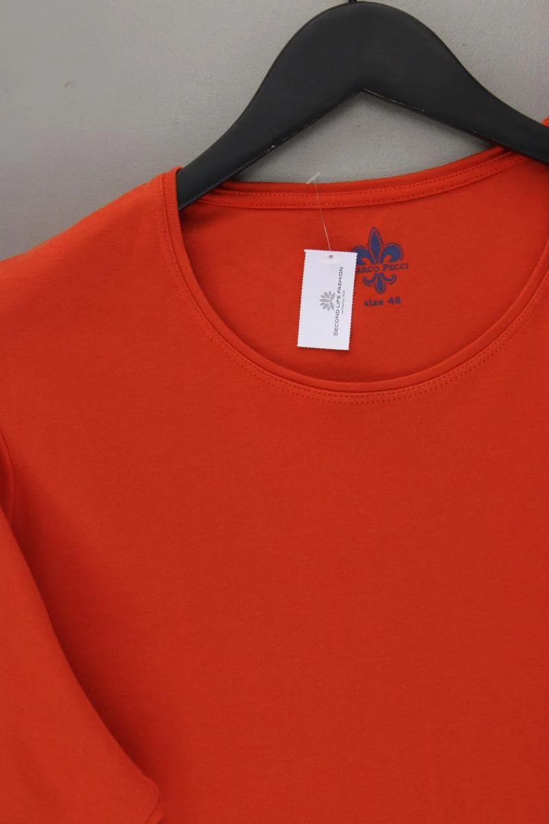 Marco Pecci T-Shirt Gr. 48 Kurzarm orange