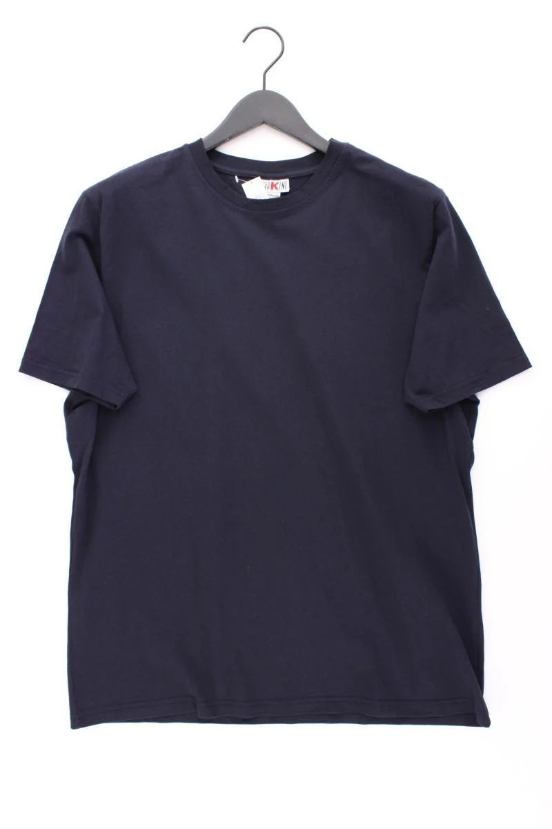 Roger Kent Shirt für Herren Gr. 56 Kurzarm blau aus Baumwolle
