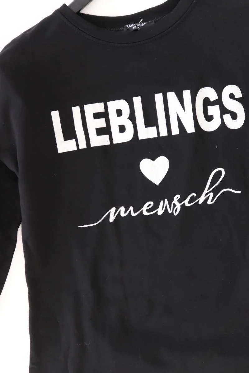 Zabaione Langarmpullover Gr. S schwarz aus Baumwolle