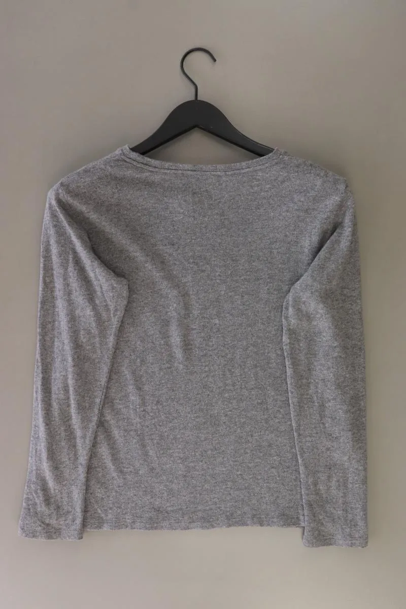 Jette Feinstrickpullover Gr. 42 mit Pailletten grau aus Viskose