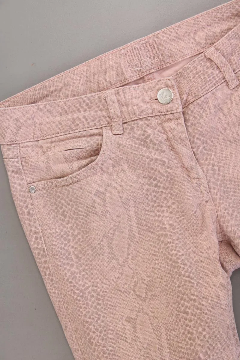 Kookai 7/8 Hose Gr. 36 mit Tierdruck rosa aus Baumwolle