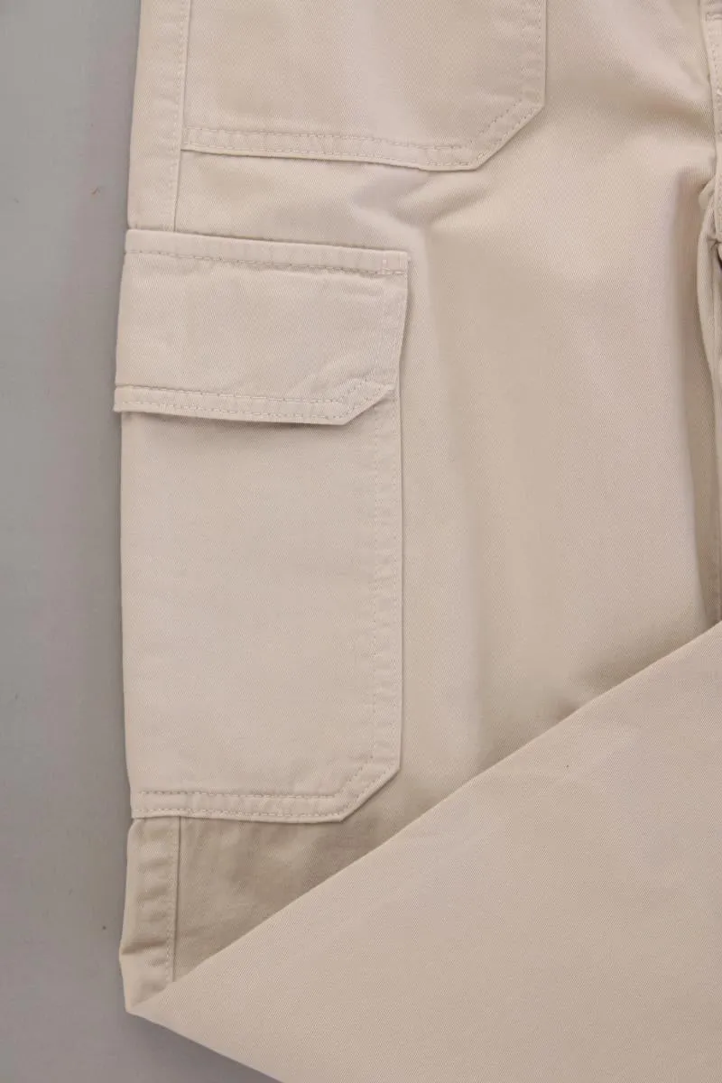 Zara Cargohose Gr. 34 creme aus Baumwolle