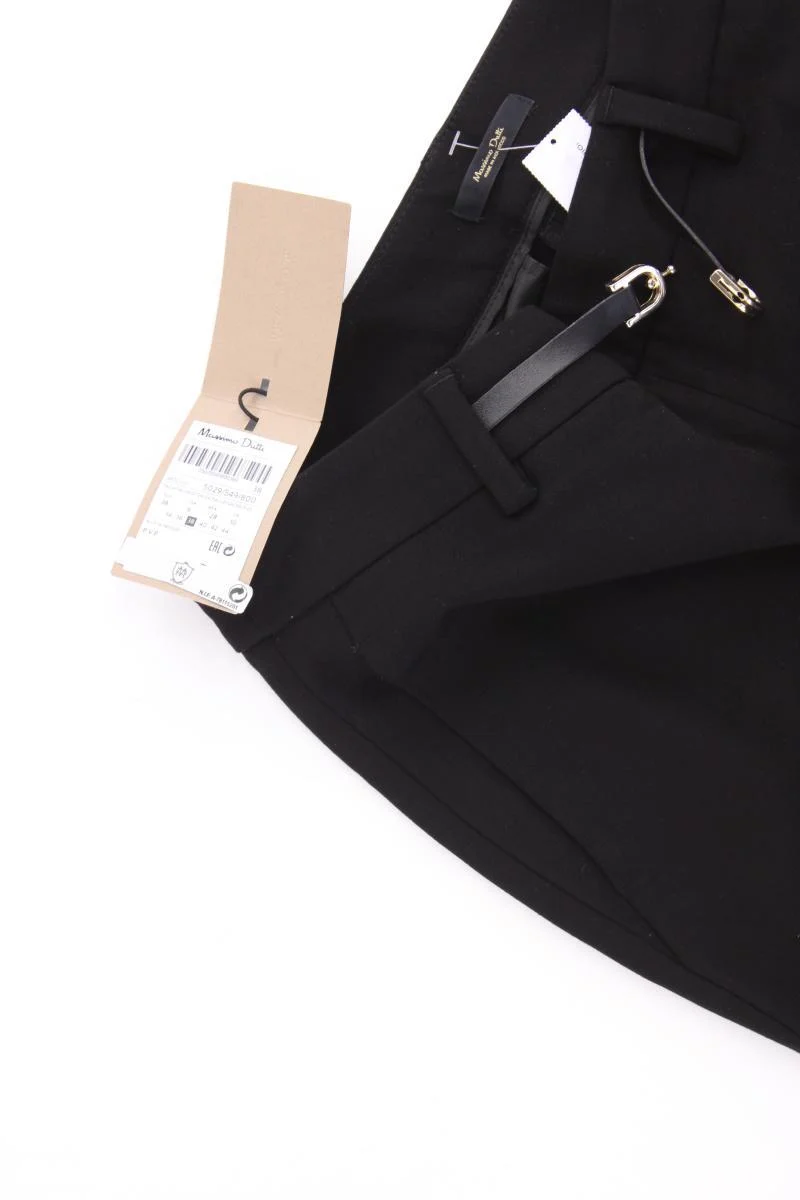 Massimo Dutti Stoffhose mit Wolle Gr. 38 neu mit Etikett schwarz aus Viskose