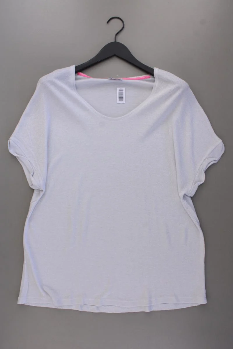 Street One T-Shirt Gr. 46 Kurzarm mit Glitzer silber