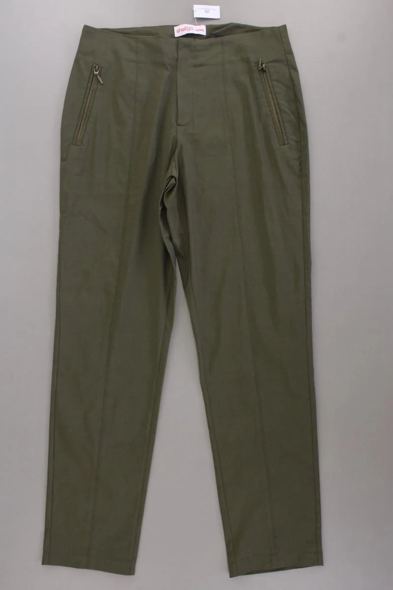 sheego Stretchhose Gr. 40 neuwertig olivgrün aus Viskose