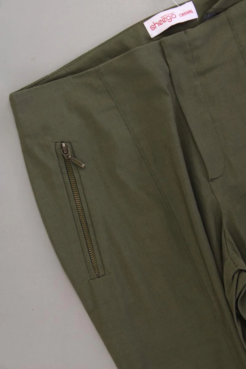 sheego Stretchhose Gr. 40 neuwertig olivgrün aus Viskose