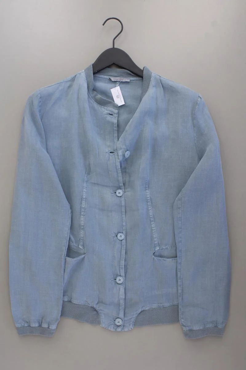 Tandem Classic Jacke Gr. 42 blau aus Leinen