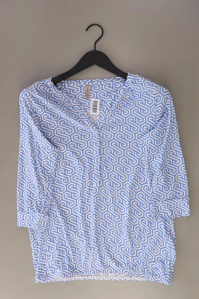 soyaconcept Printshirt Gr. S 3/4 Ärmel blau aus Baumwolle