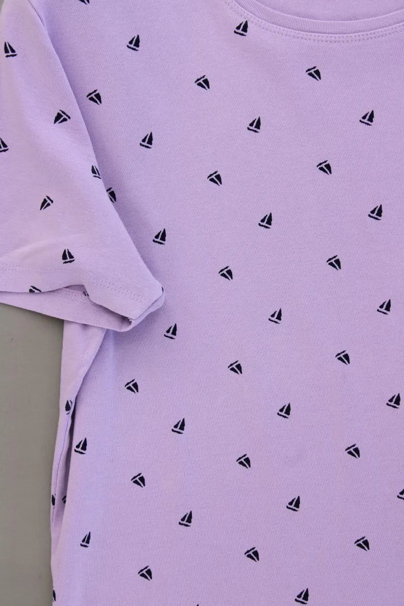 Bexley's Shirt Gr. L Kurzarm lila aus Baumwolle